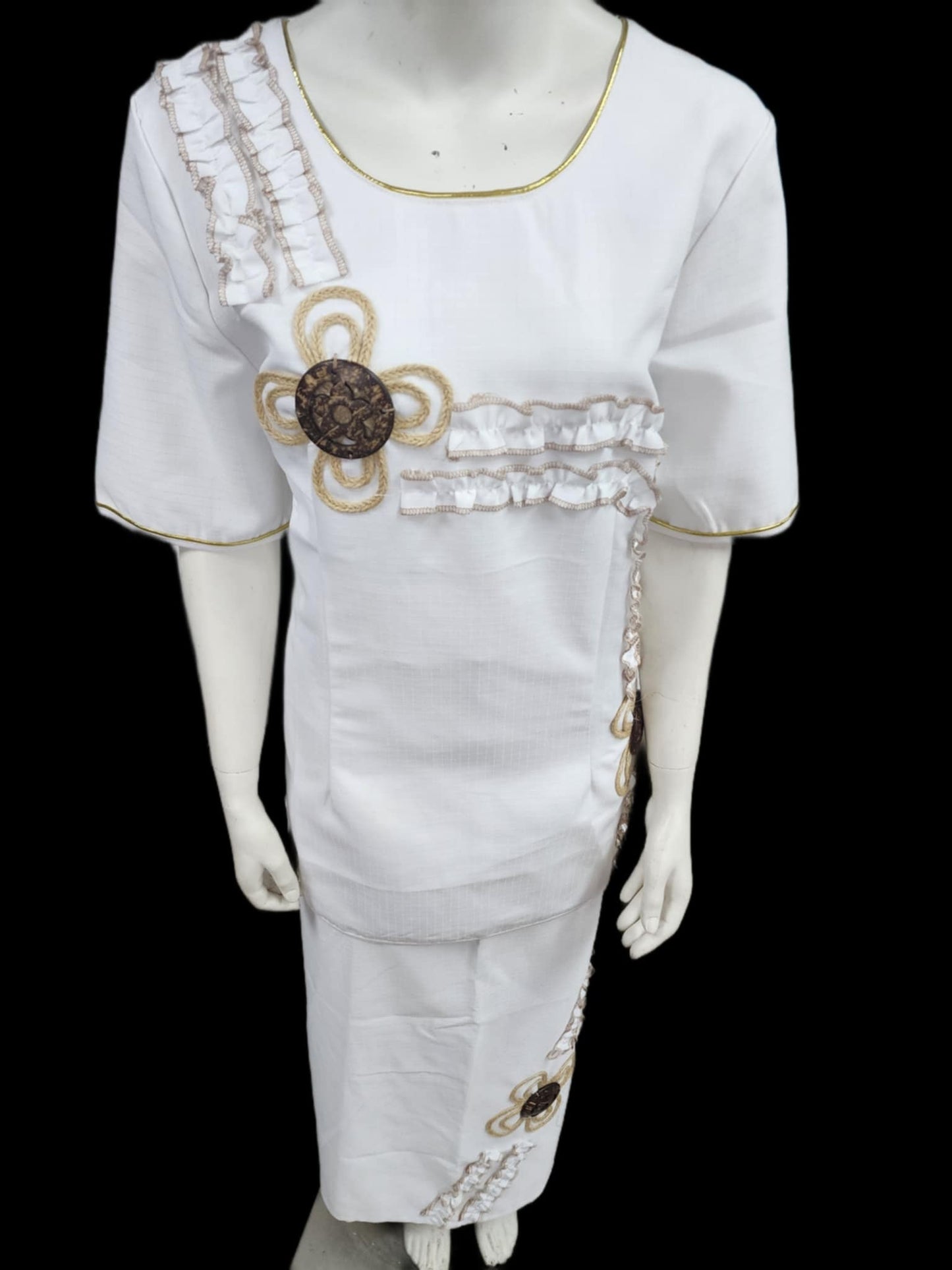 Patience White Puletasi Size 16