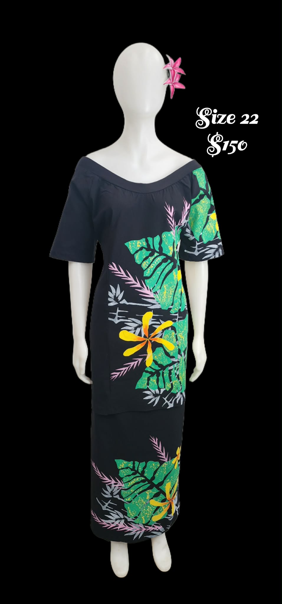 Tofo Black Puletasi Size 22