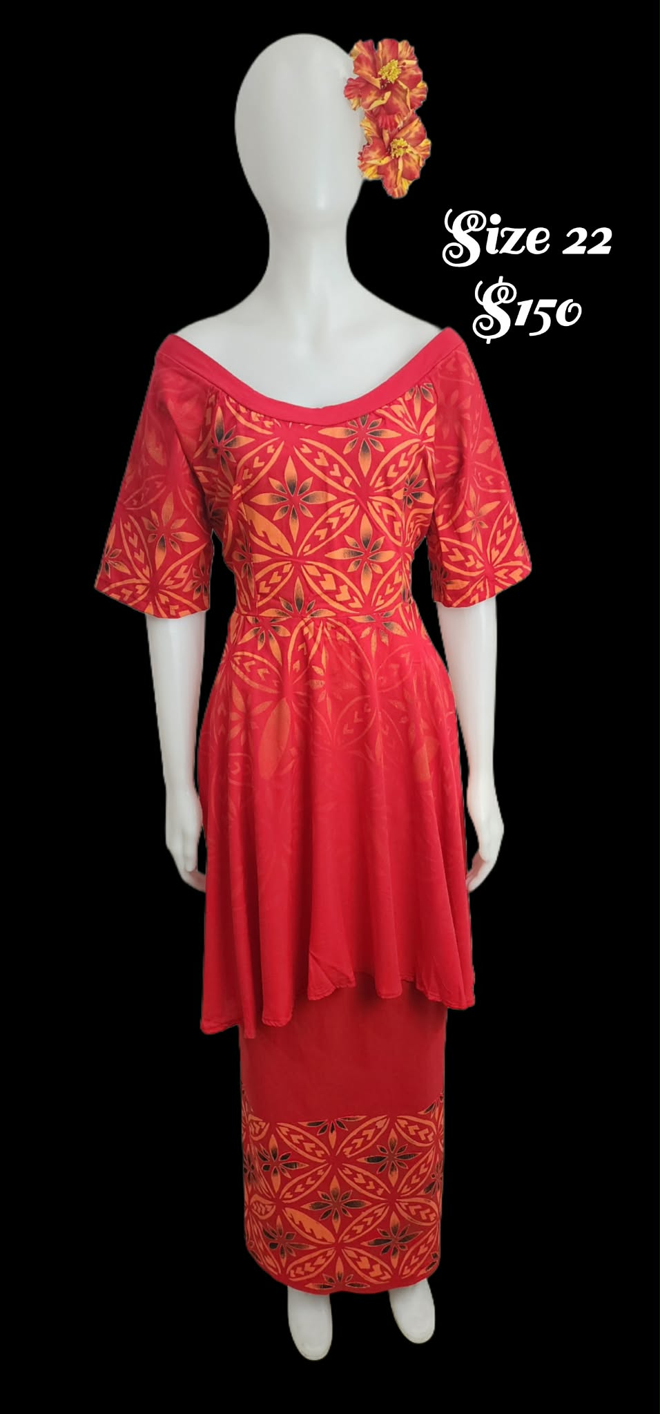 Rising Sun Siala Puletasi Size 22