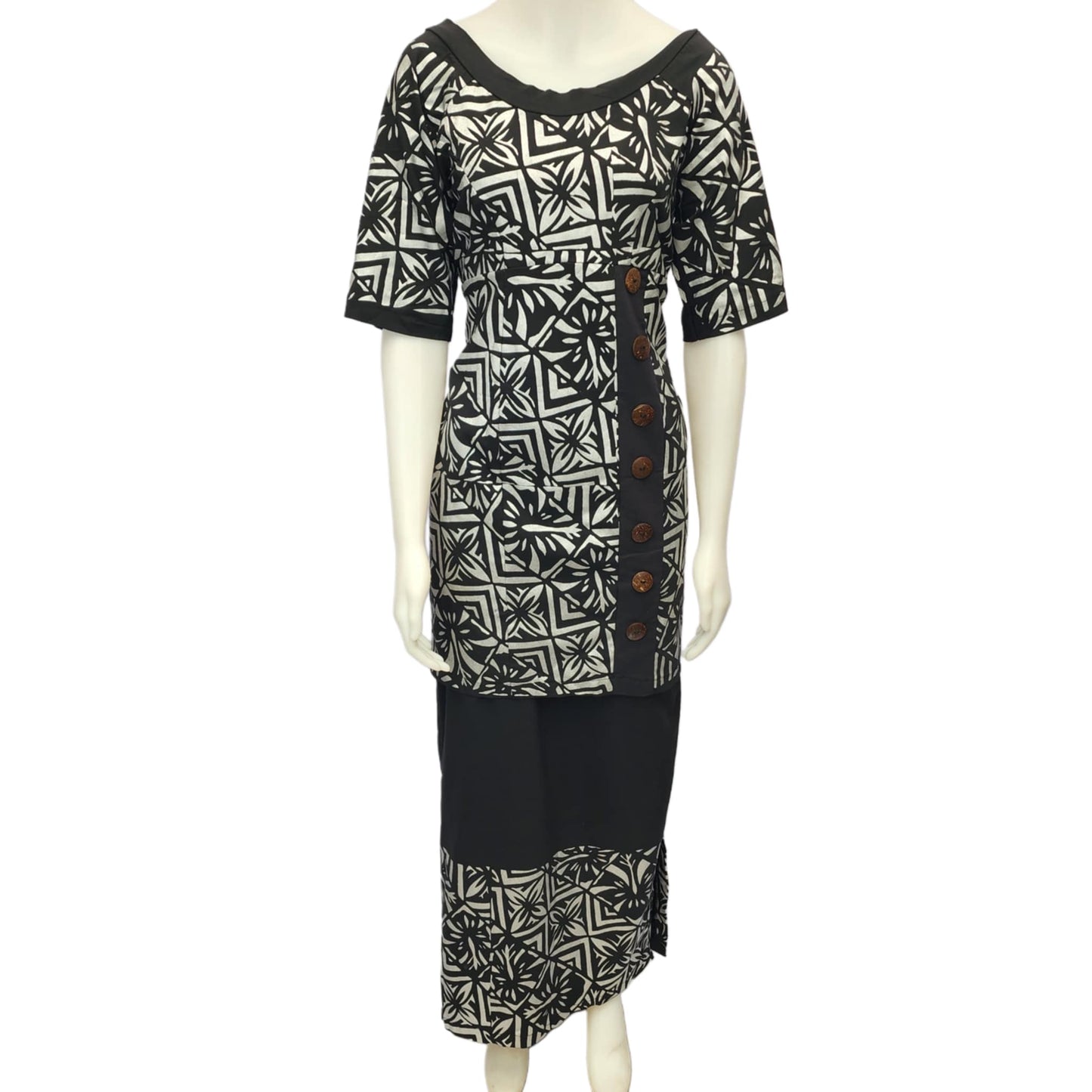 Vasa Black And Silver Puletasi Size 16