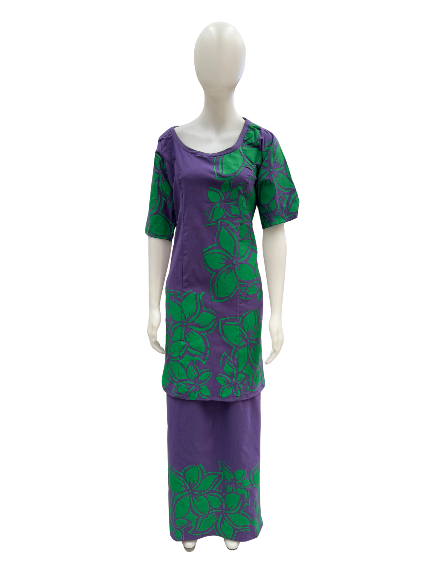 Purple/Green Puletasi Size 16