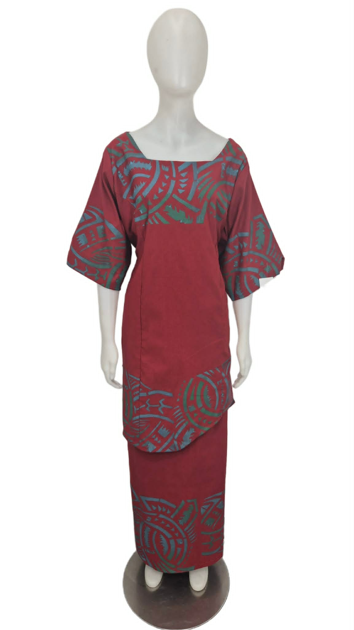 Gracious Maroon Puletasi Size 26