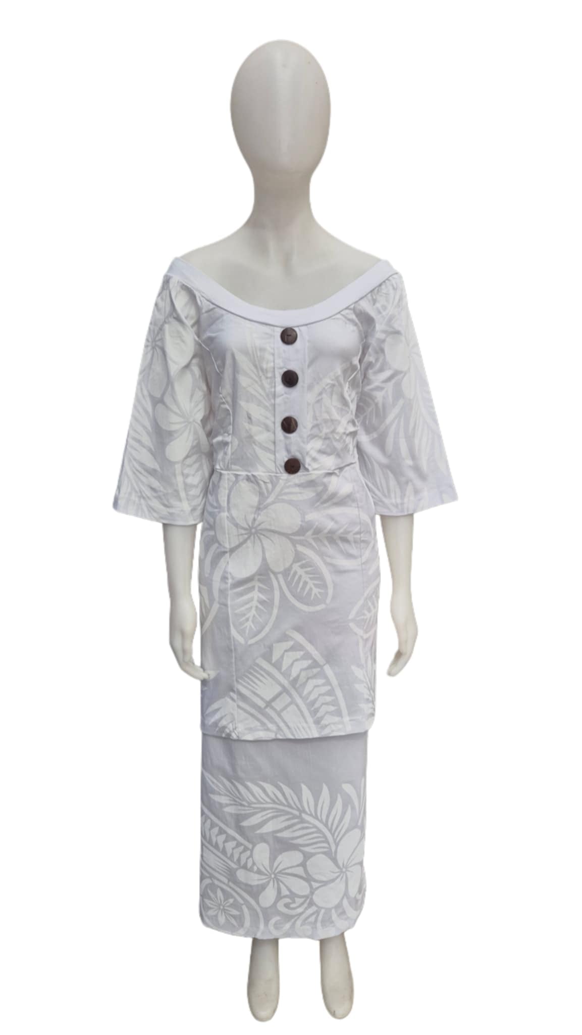 Size 24 White Puletasi