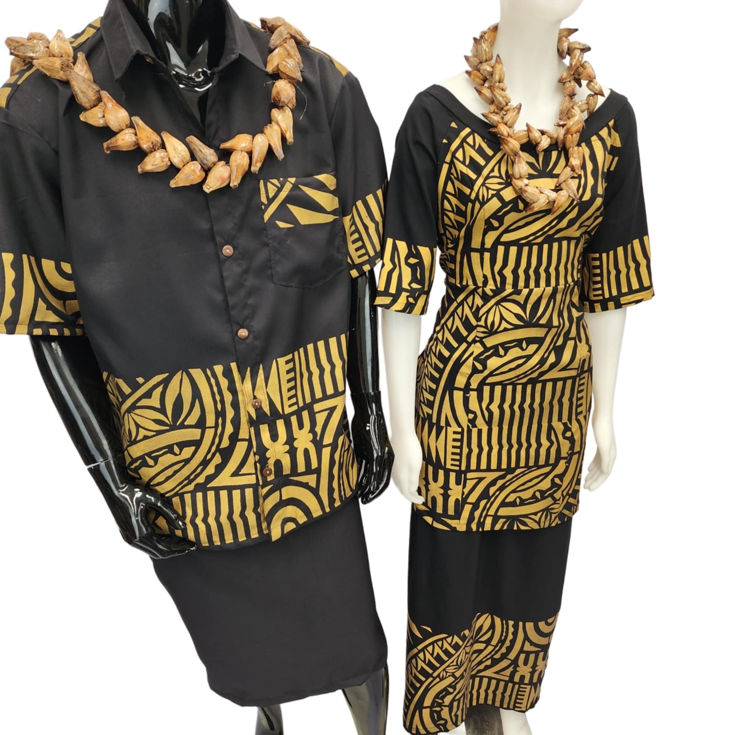 Aiga-i-le-tai Couple Set (Puletasi Size 20 & Shirt Size 2XL)