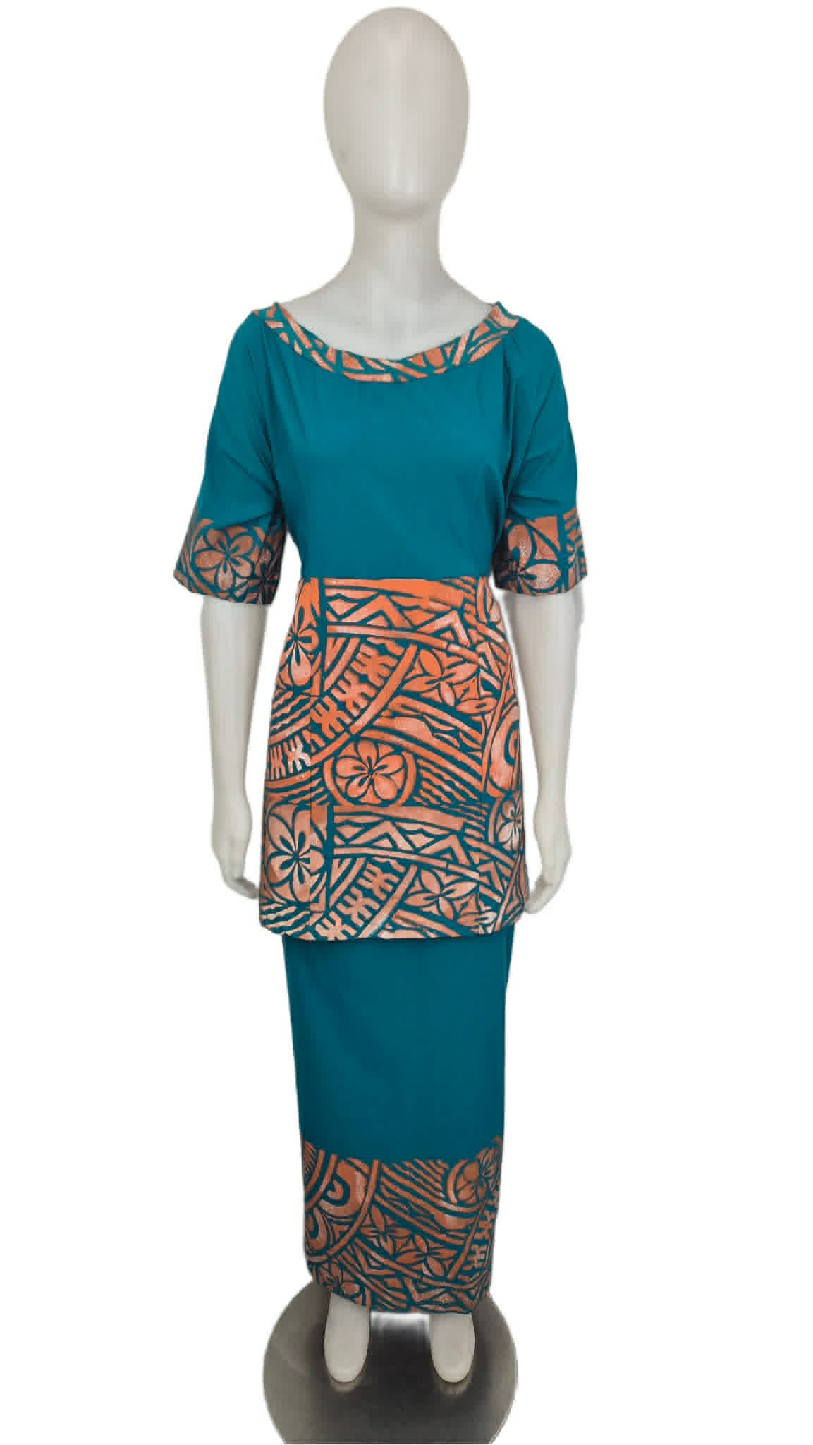 Iva Green Orange Elei Puletasi Size 24