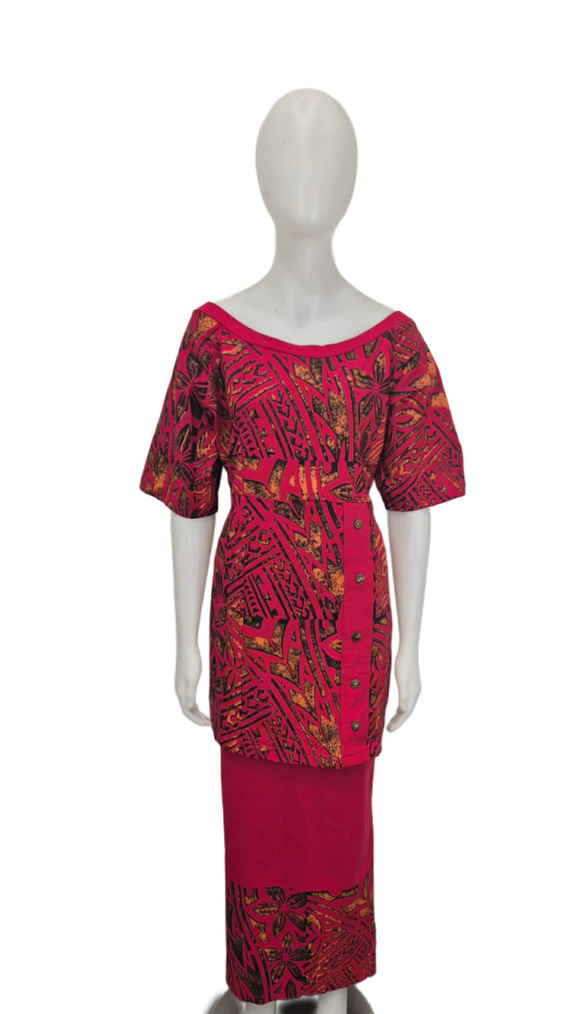 Road of Faith Red Puletasi Size 20
