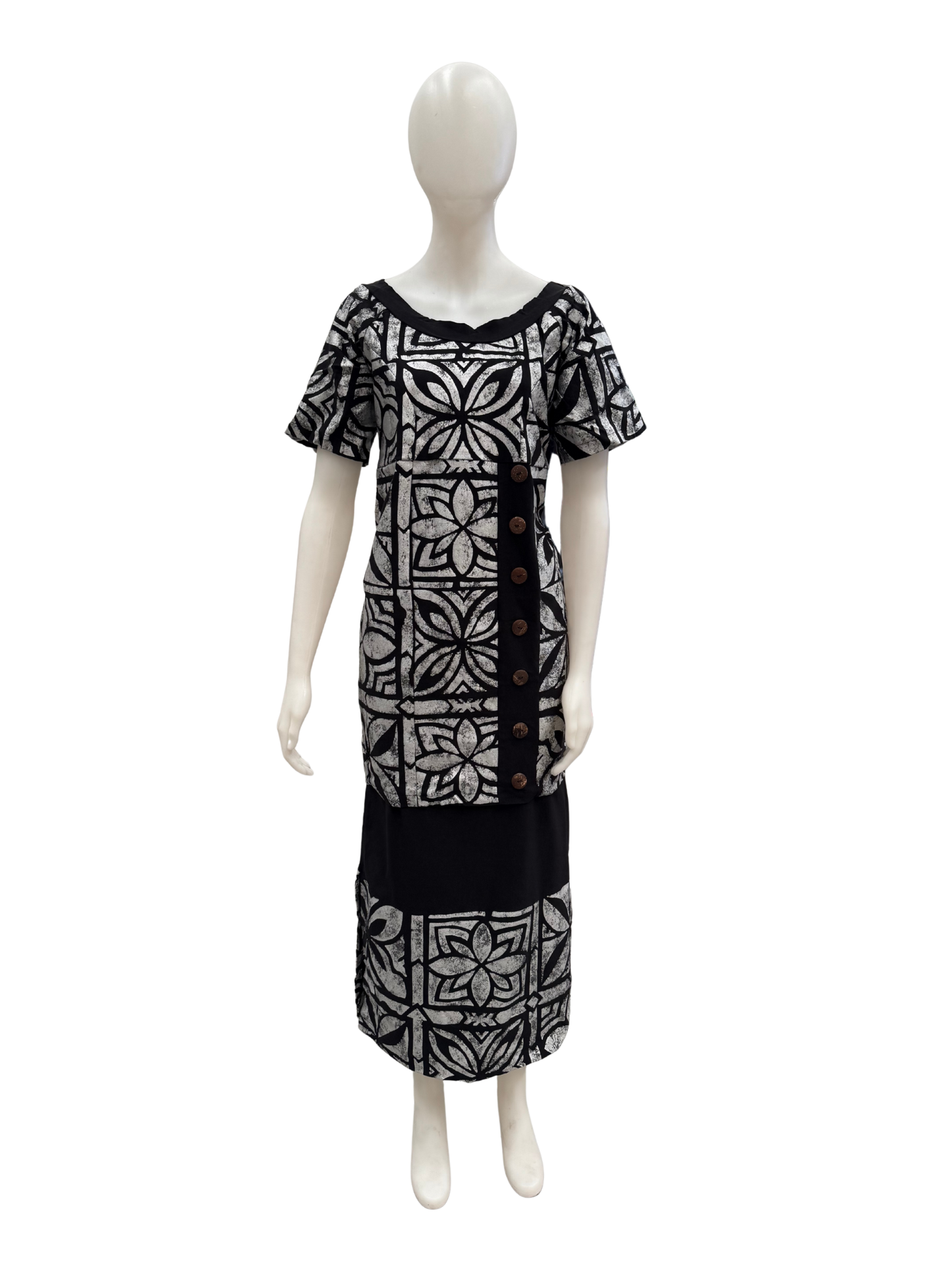 Black & Silver Puletasi Size 16