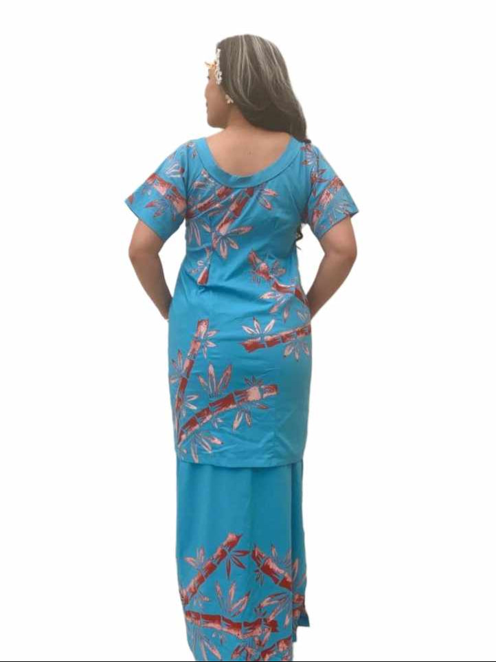 Tropical Bamboo Puletasi Size 16