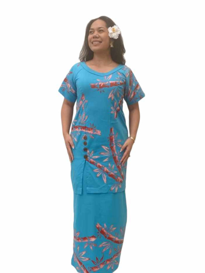 Tropical Bamboo Puletasi Size 16