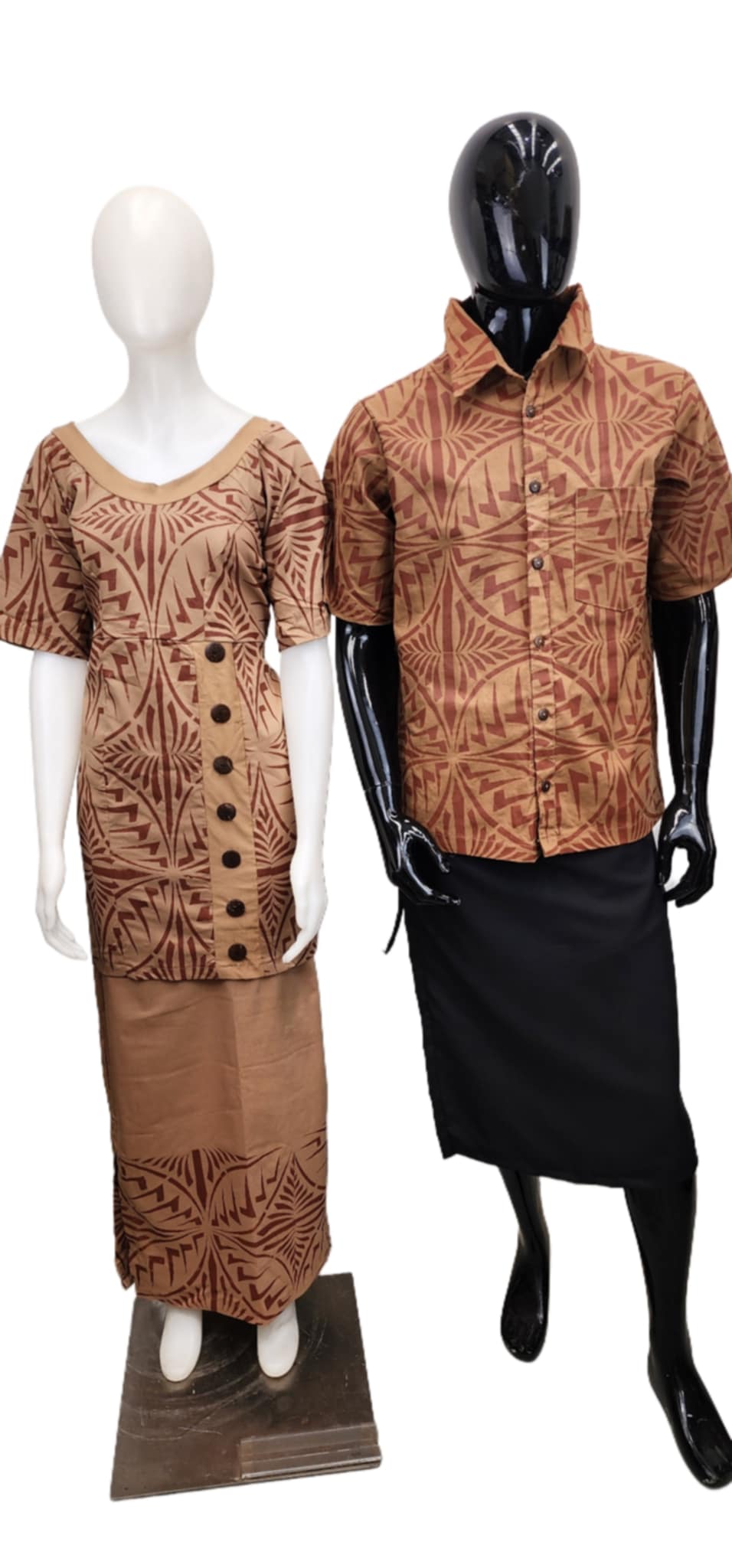 Afa Couple Set (Puletasi Size 18 & Shirt Large)