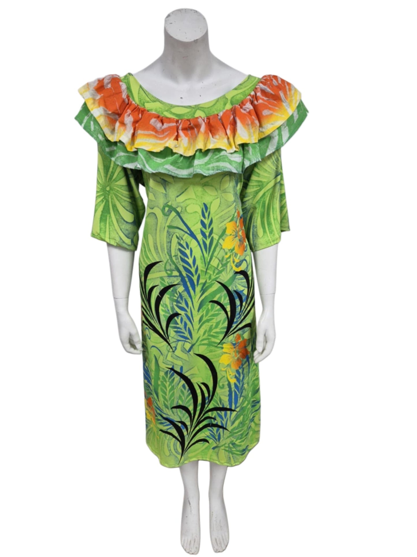 FLORAL FRILL DRESS - SIZE 22