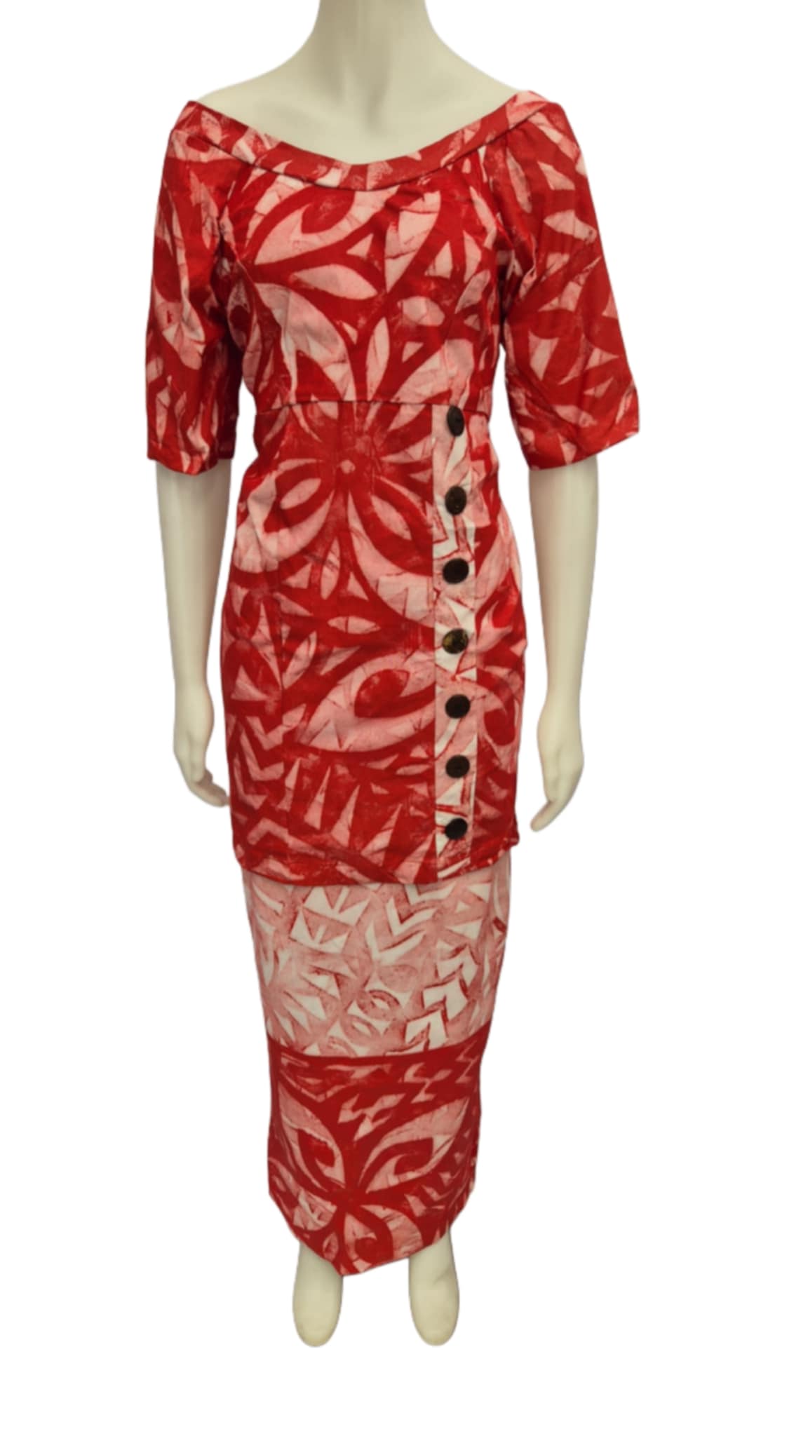 LoveMe Red Faded Elei Puletasi Size 14