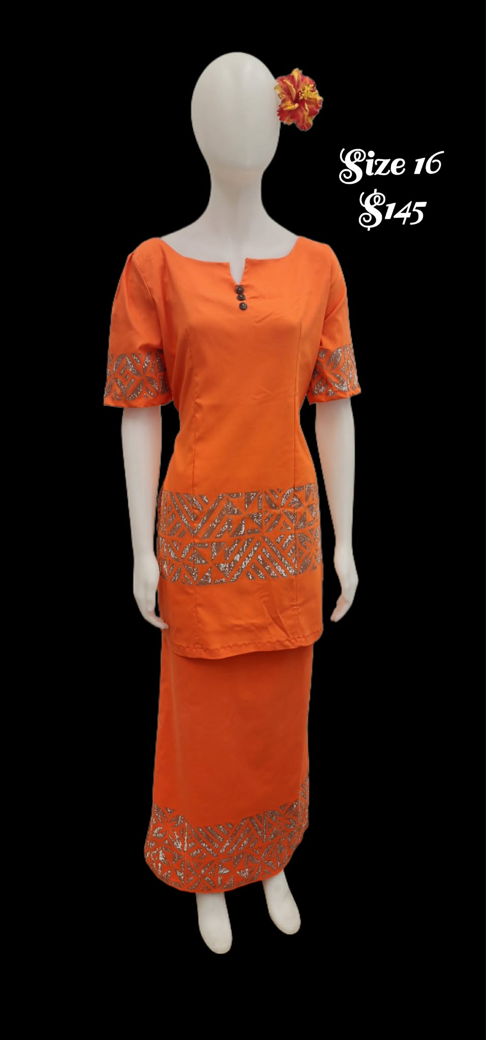 Carrot Elei Orange Puletasi Size 16