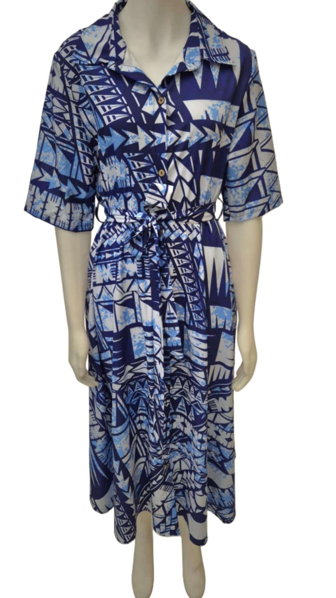 E le galo Blue Elei Tapumanaia Dress Size 14