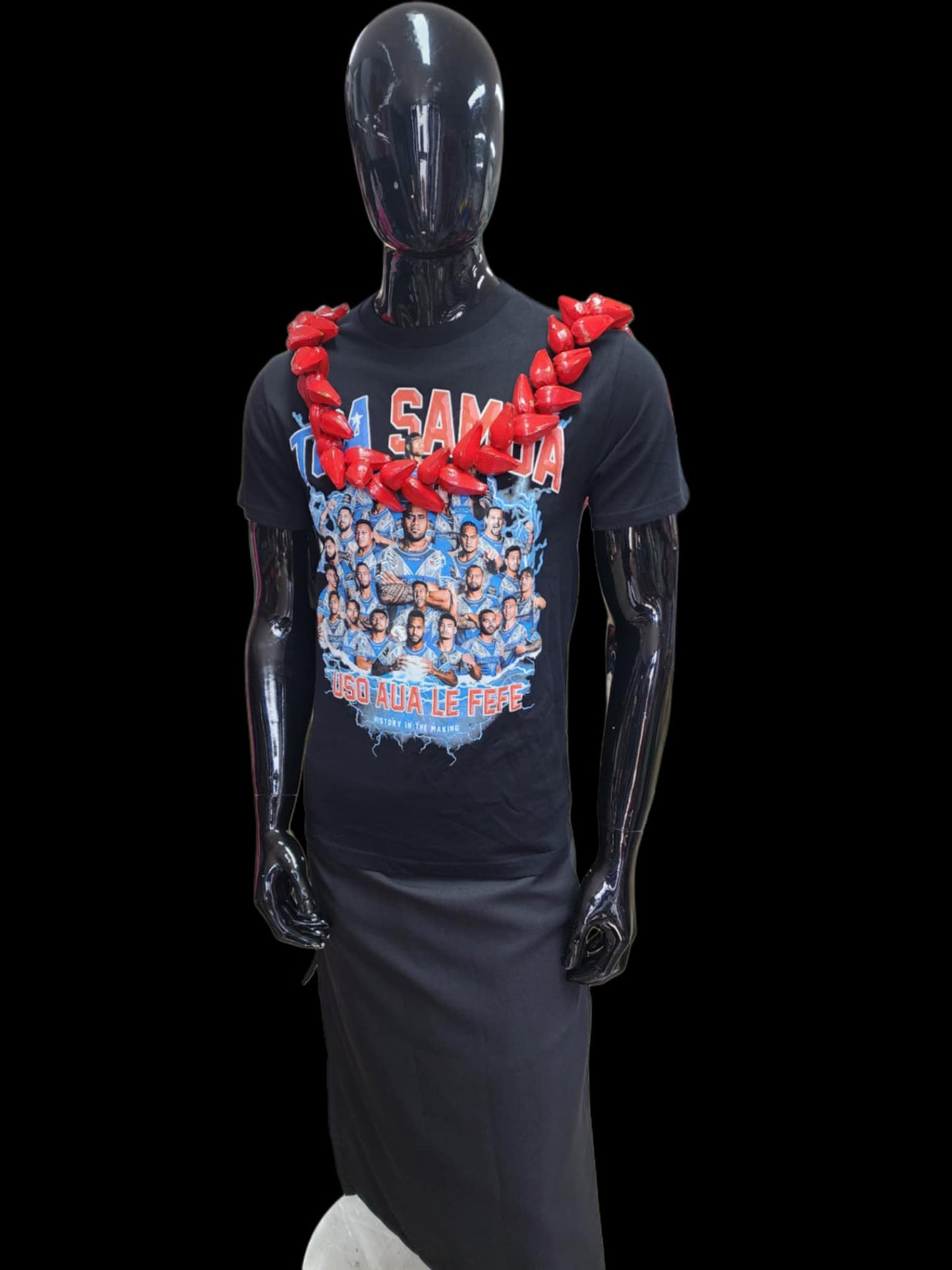 Uso! Aua le Fefe Black Tees