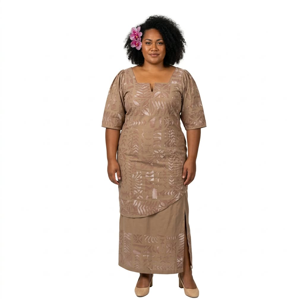 Faithful Light Brown Size 22 Puletasi