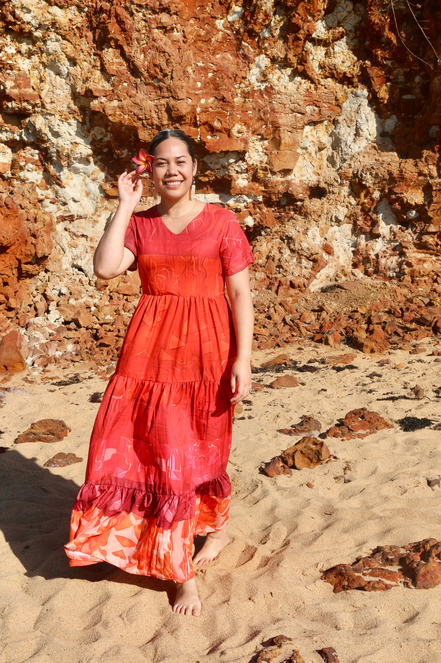 Fiery Flare Lupe Dress