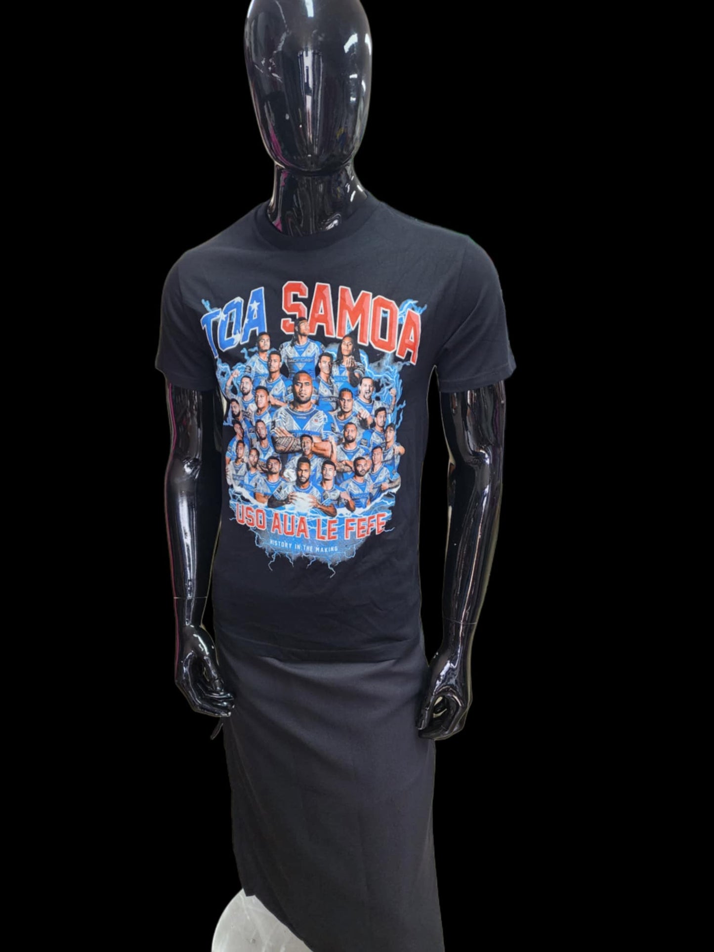Uso! Aua le Fefe Black Tees