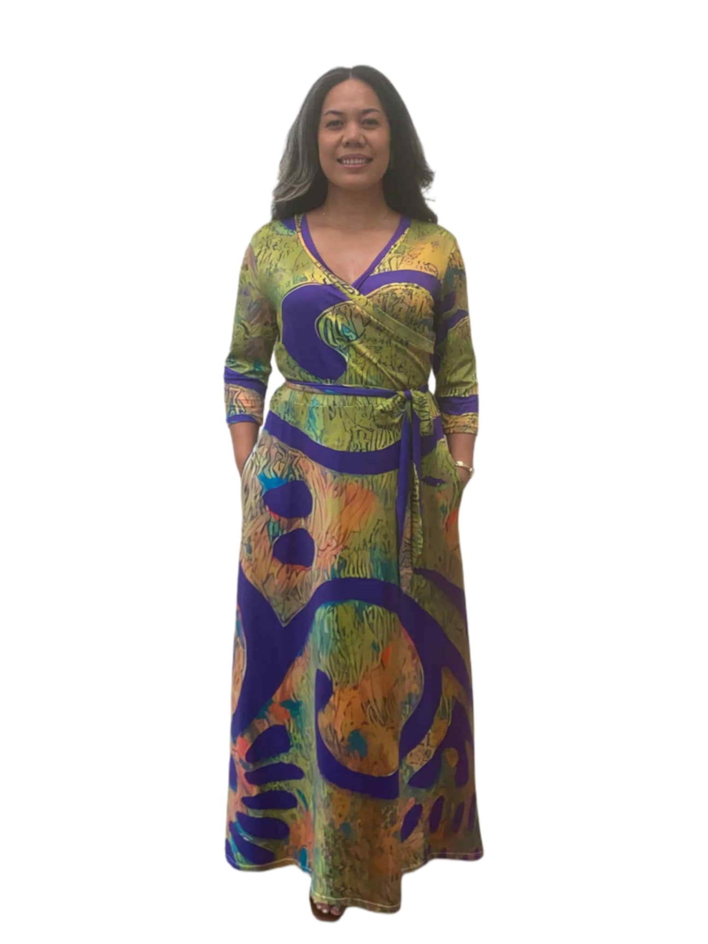 Tili Wrap Maxi Dress - Pacific Valley