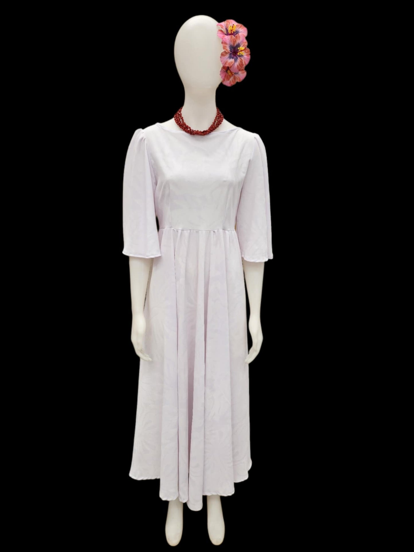 Manuia Long Pleated White Dress