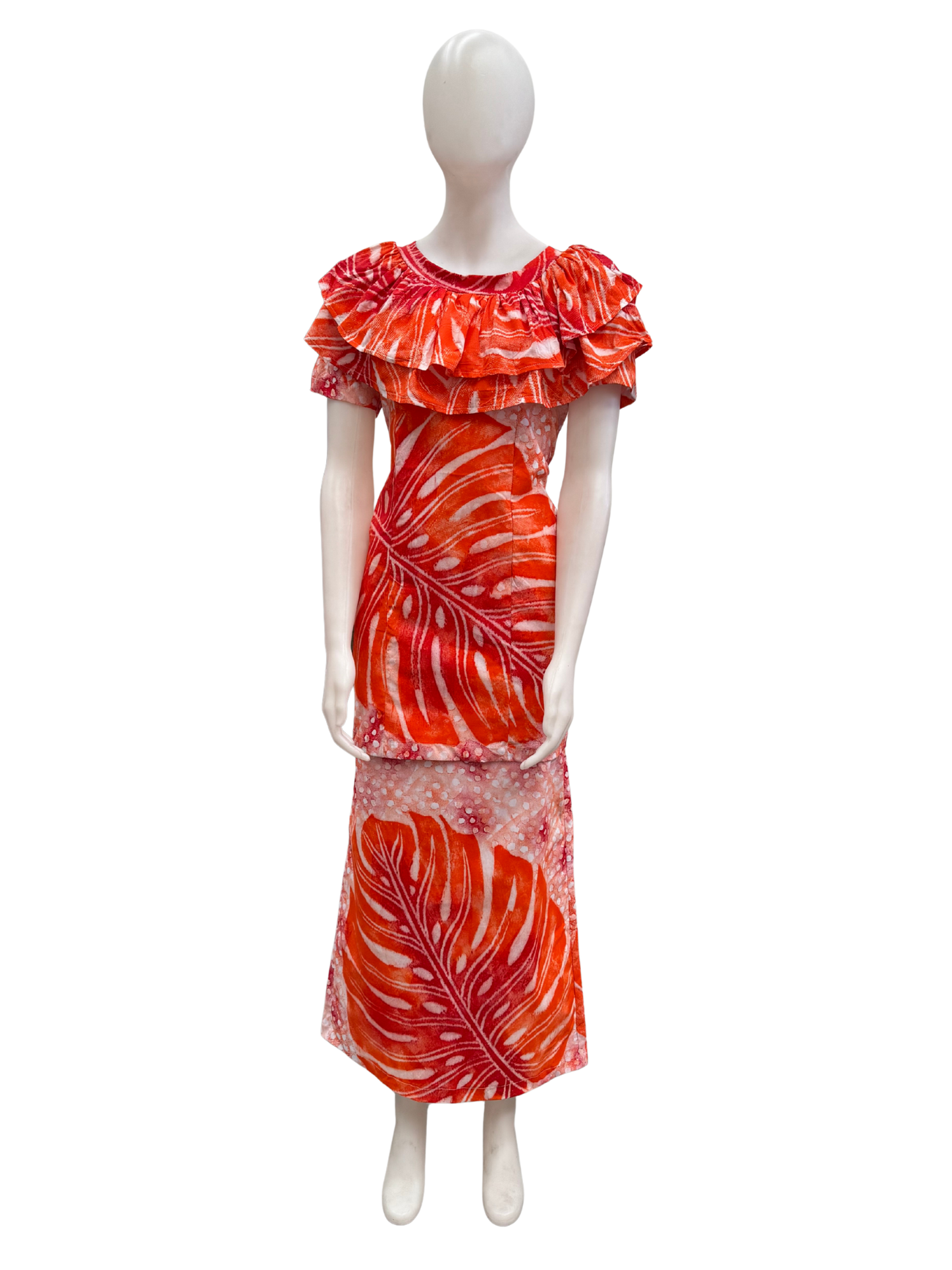 Orange & Rose Puletasi Size 16