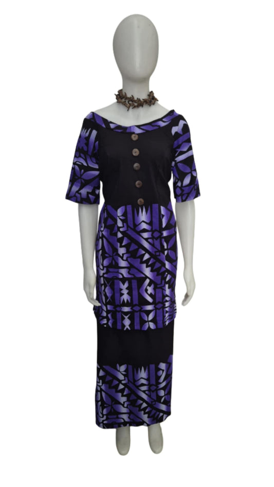 Peace Chapel Purple Puletasi Size 18