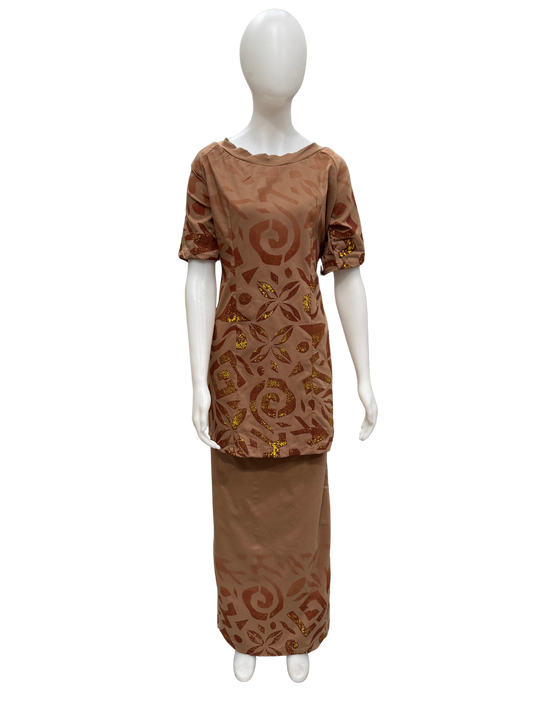 Brown/Dark Brown Ombre Puletasi Size 20