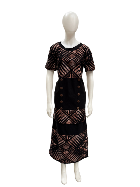 Black Pink Beige Puletasi Size 20