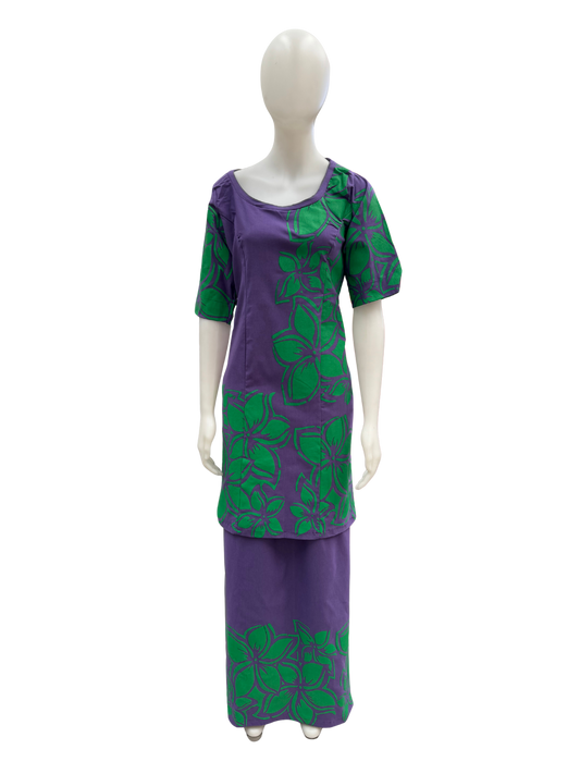 Purple/Green Puletasi Size 16