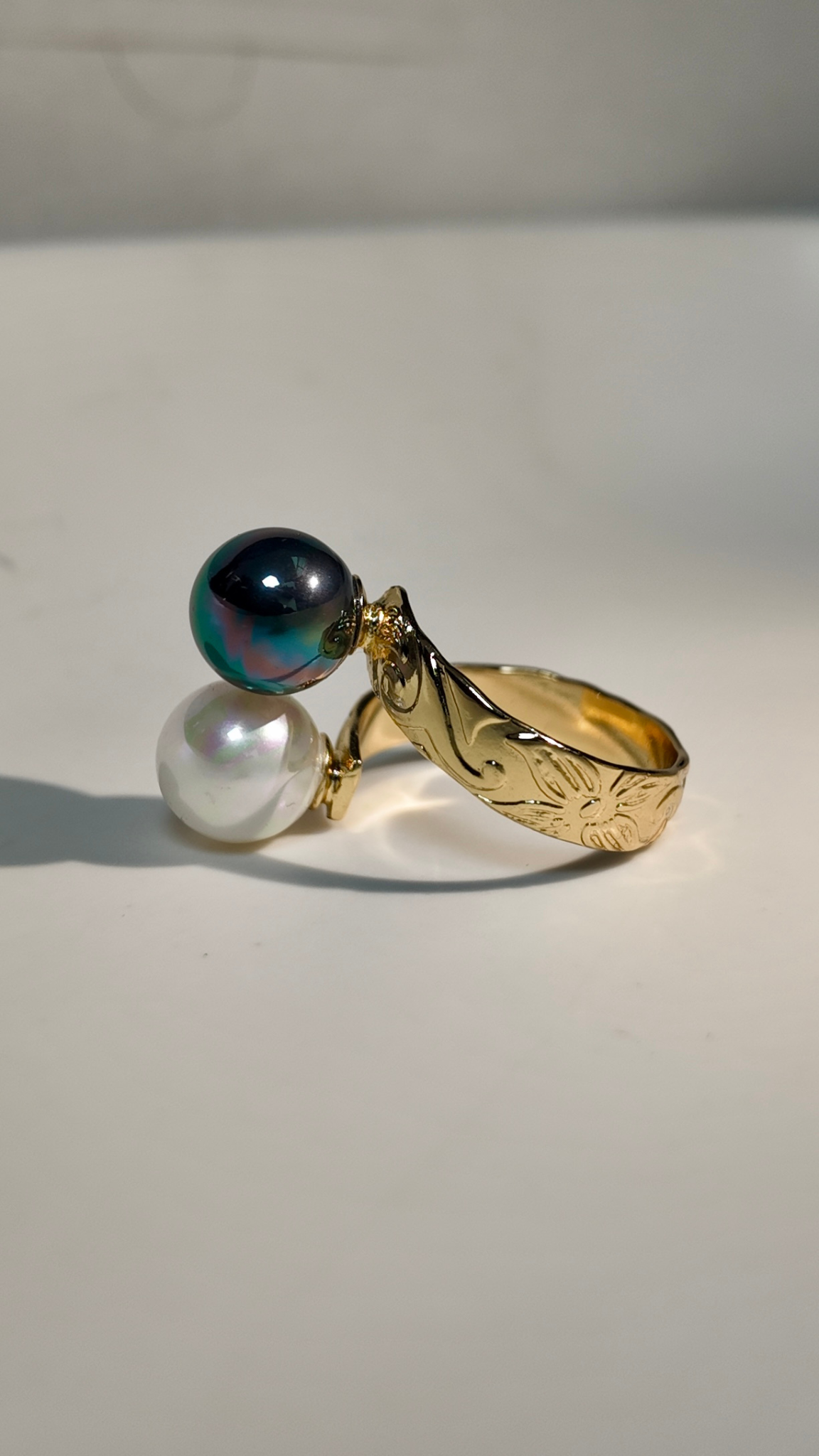Tahitian and White - Double Pearl