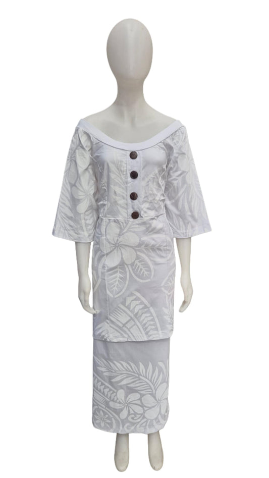 Size 24 White Puletasi