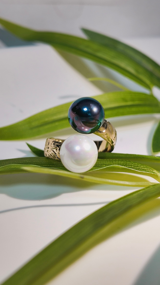 Tahitian and White - Double Pearl