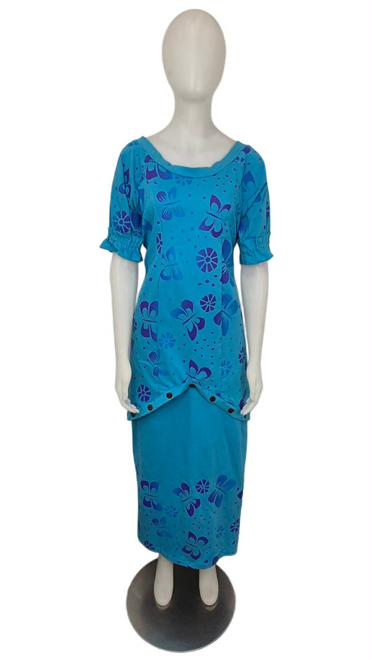 Singing in the Rain Blue Puletasi Size 18