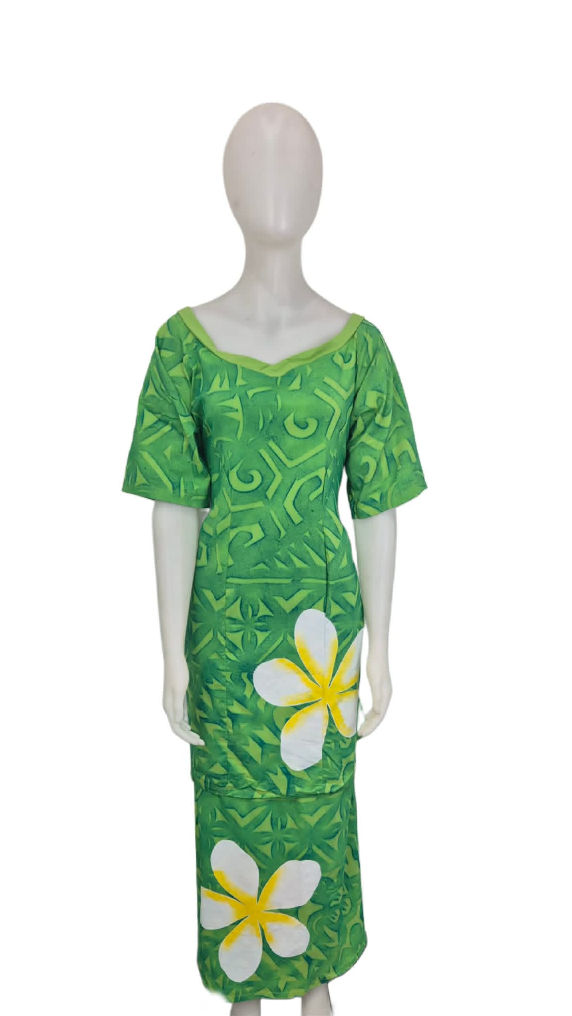 Take My Hand Green Yellow Puletasi Size 20