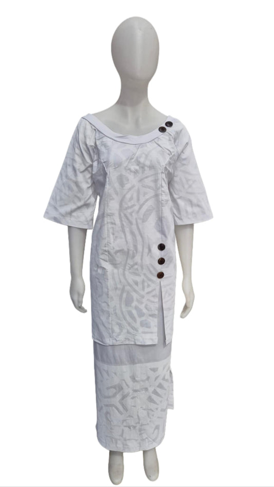 Alofa White Puletasi Size 24