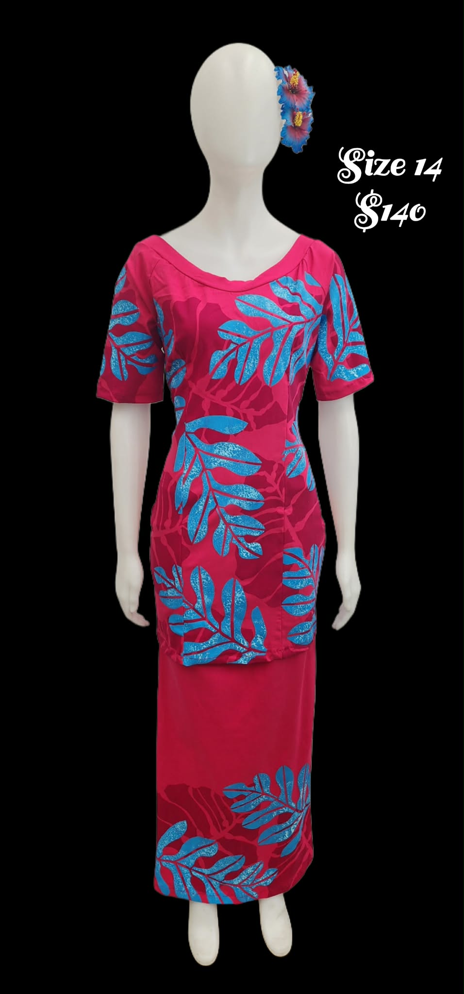 Lau Esi on Pink Puletasi Size 14
