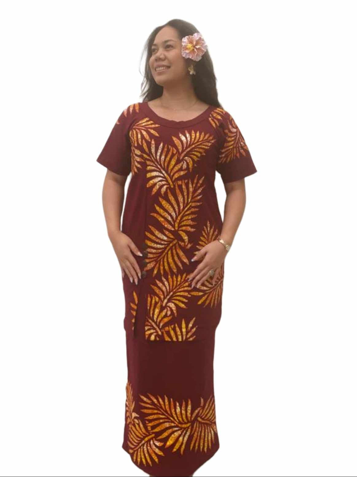 Palm Sunset Puletasi Size 16