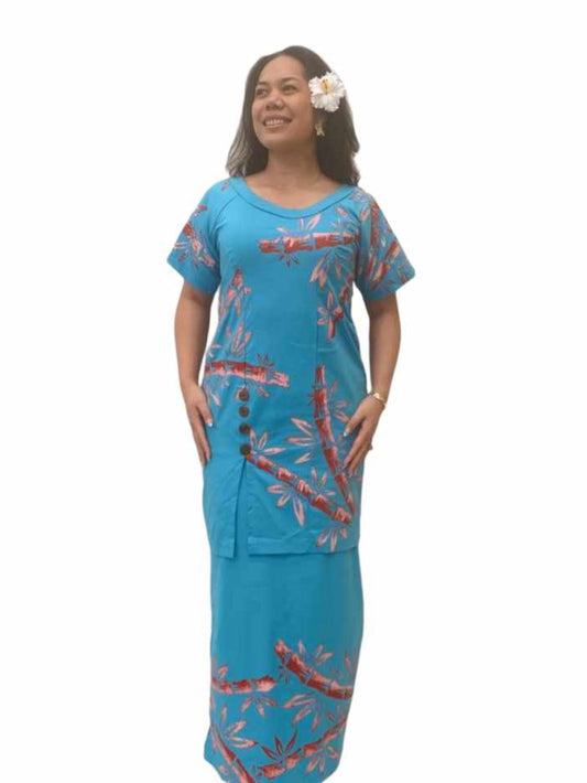 Tropical Bamboo Puletasi Size 16