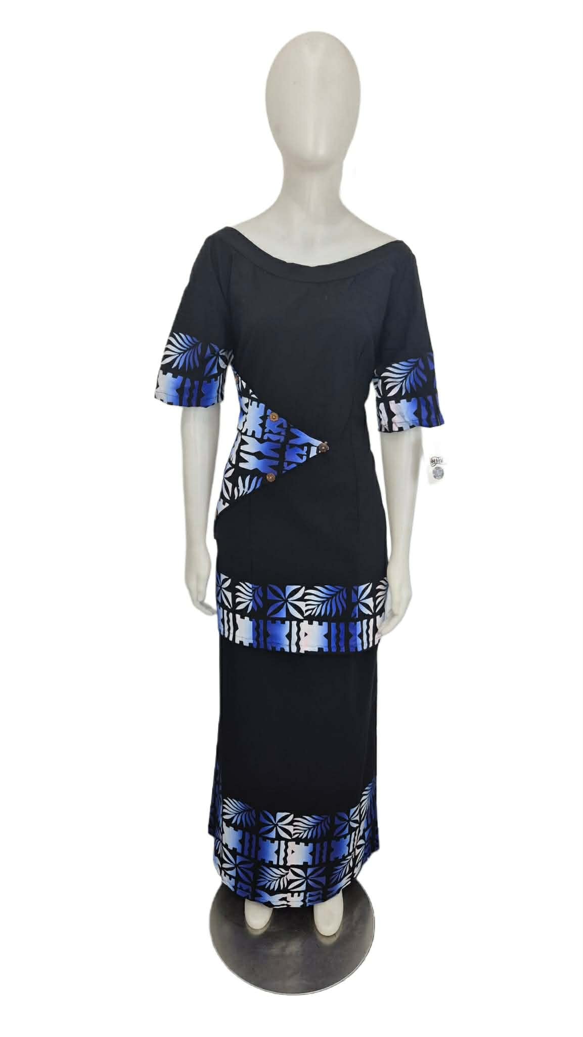 Olioli Black and Blue Puletasi Size 18