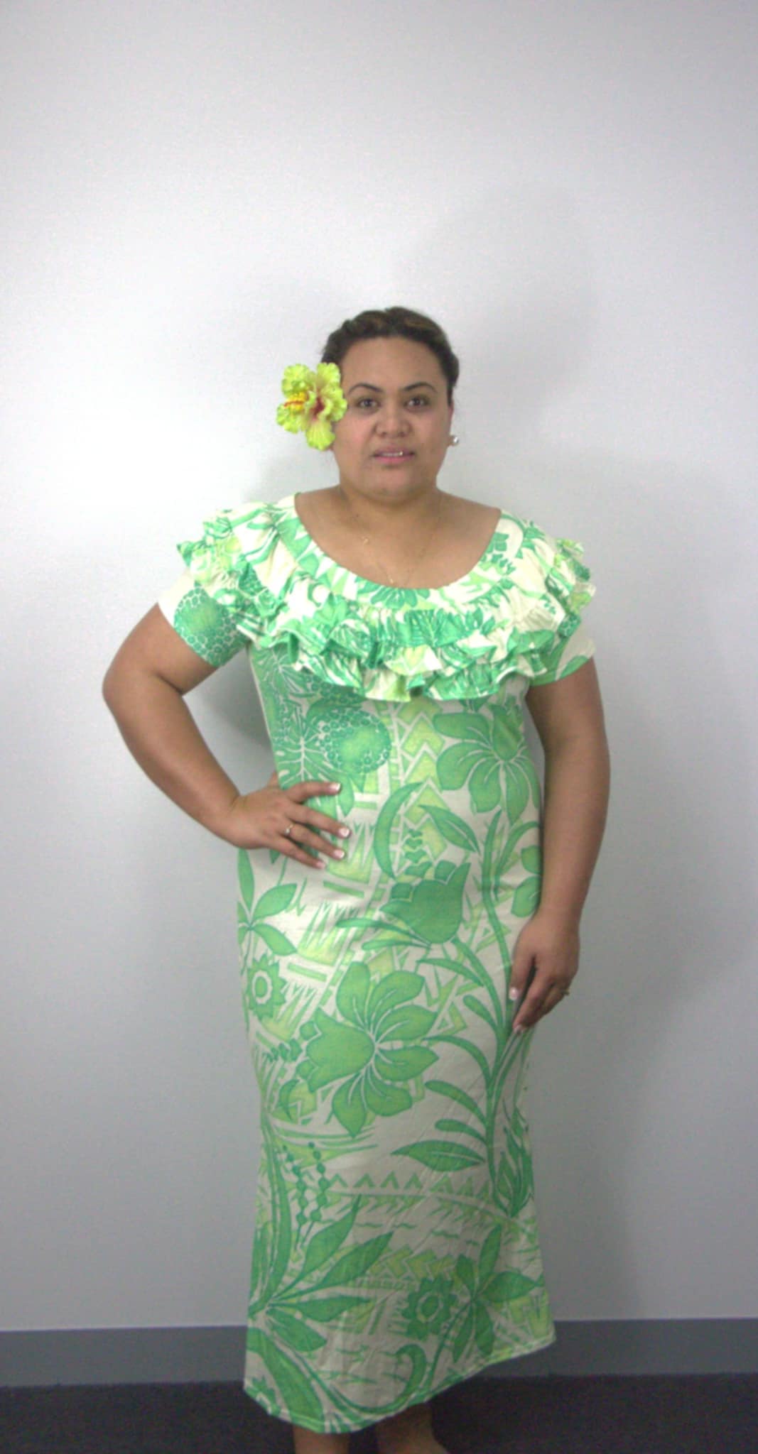 Green and White Lora