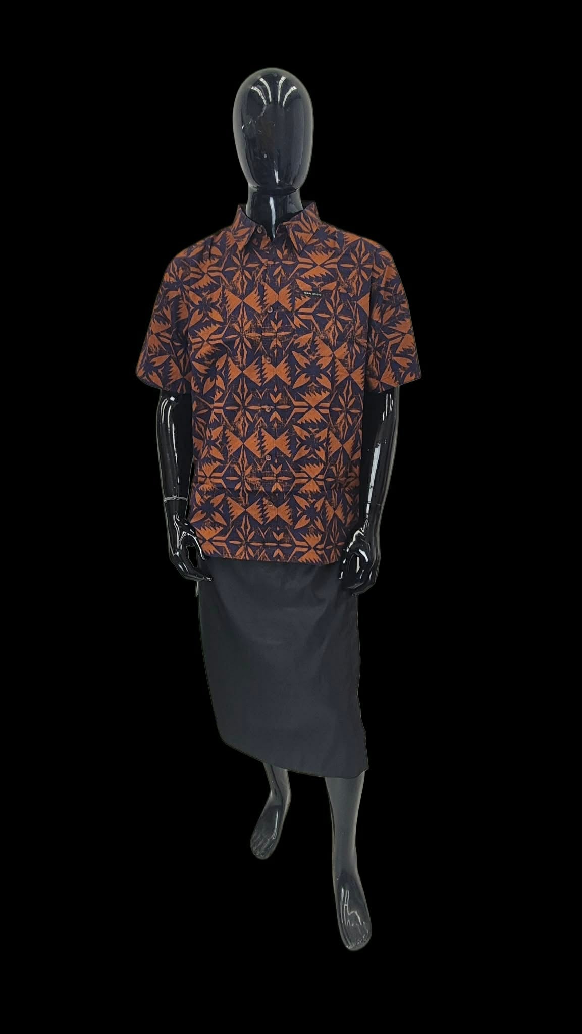 Brown Black Vinaka Men's Shirt