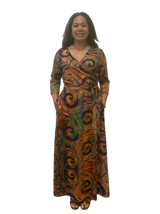 Tili Wrap Maxi Dress - Moana Lei