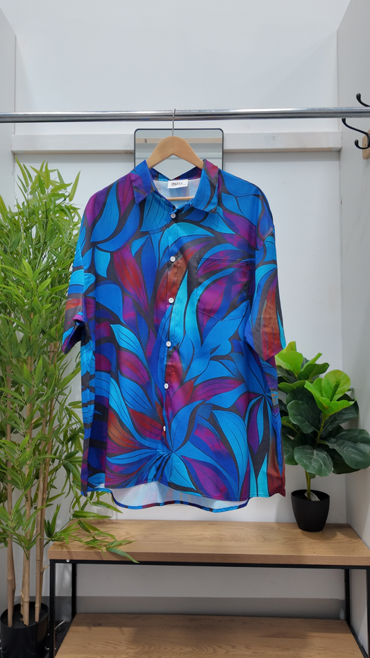 Blue Purple Nuanua Men Shirt