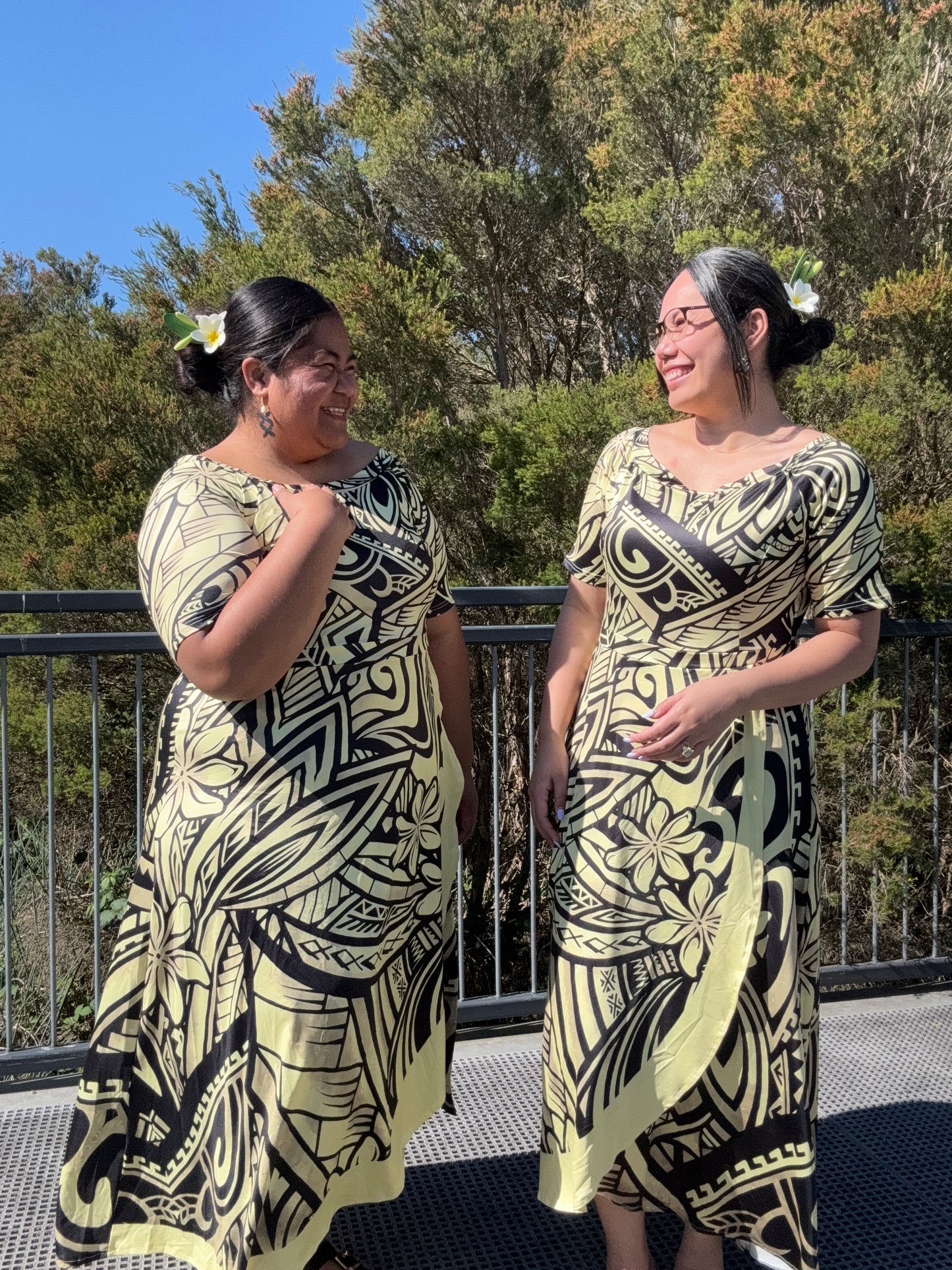 Yellow and black Tia Dress