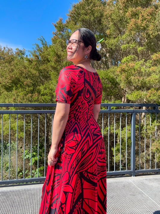Red and Black Tia Dress