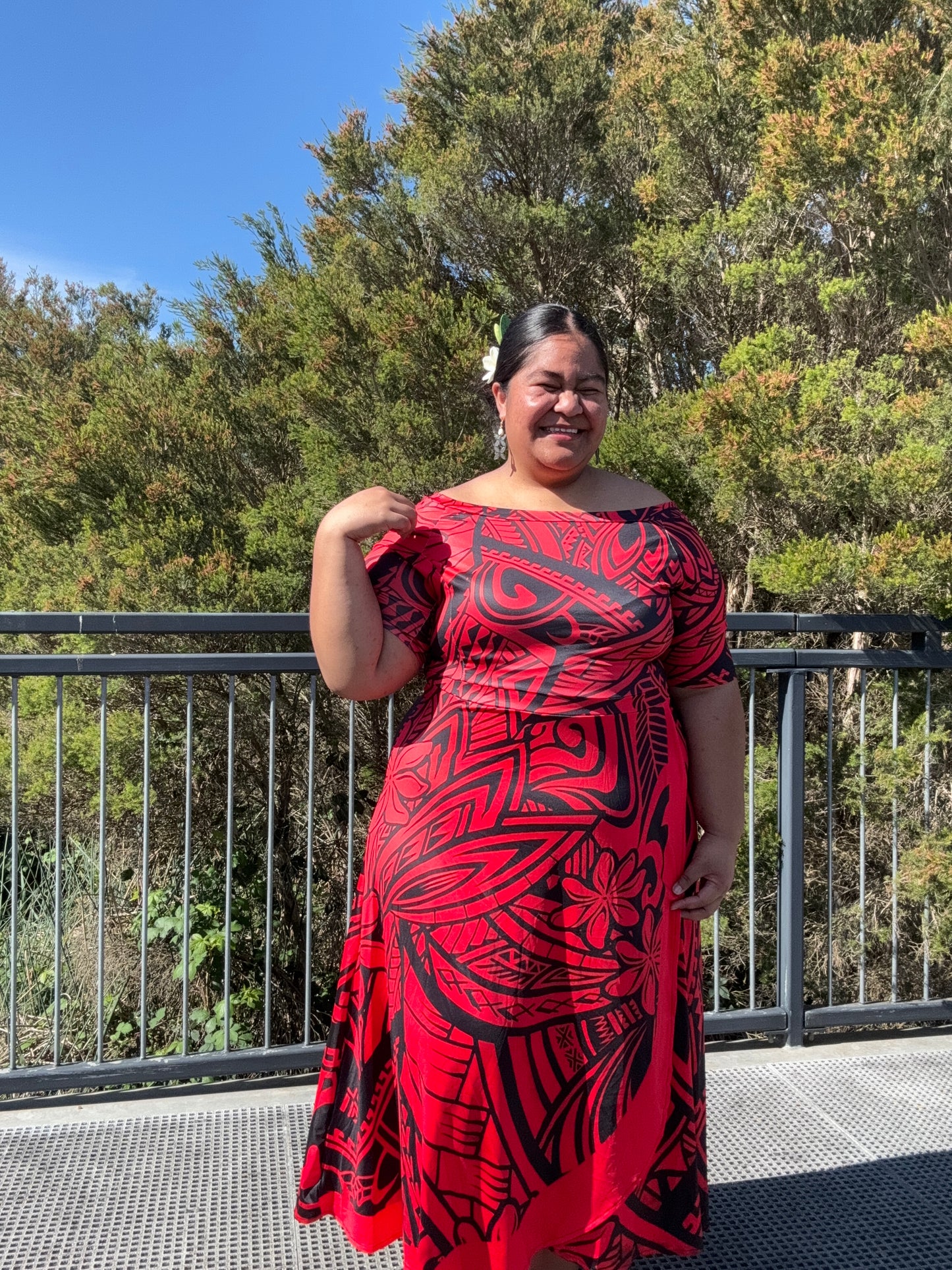 Red and Black Tia Dress