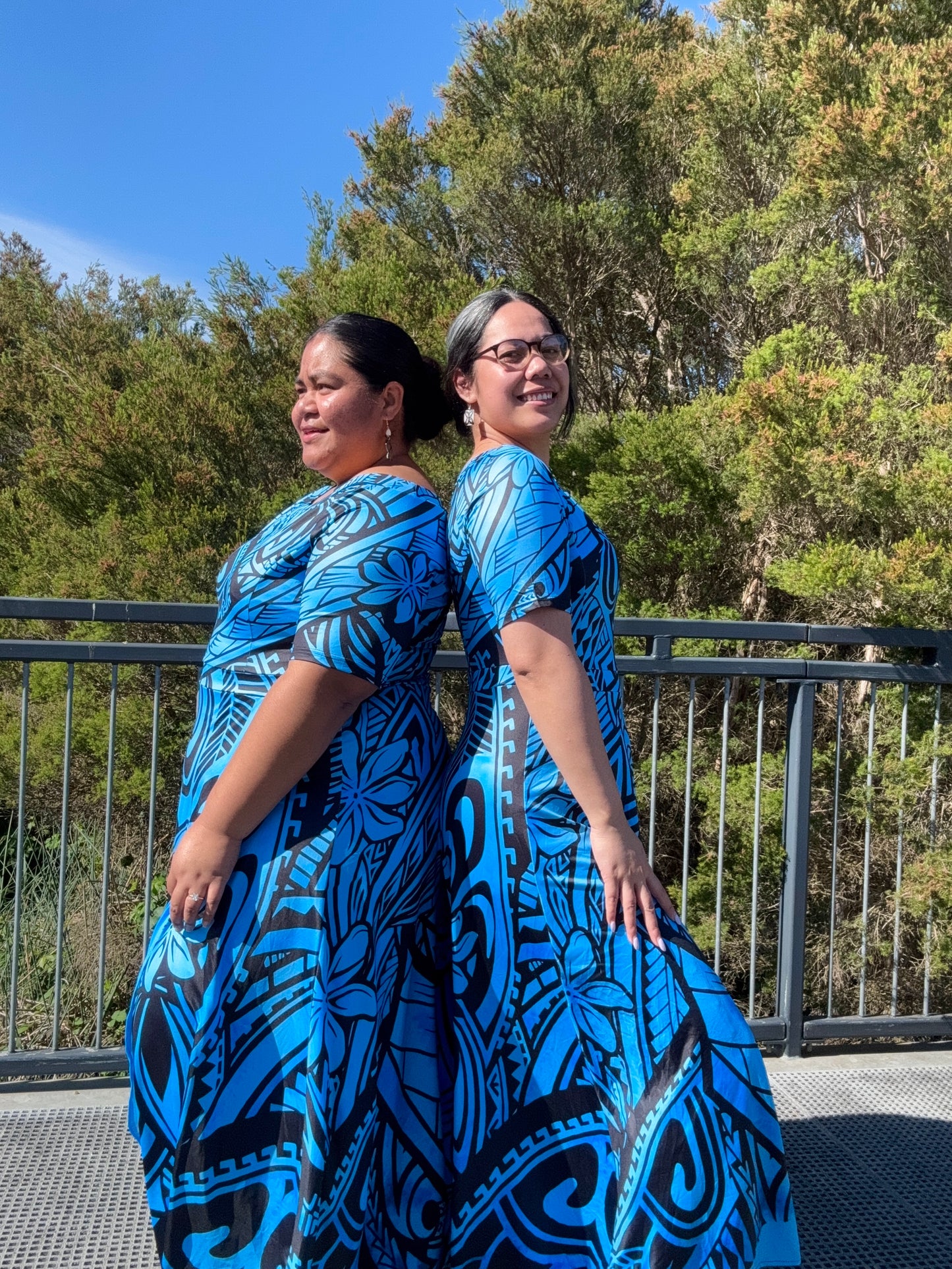 Blue and Black Tia Dress