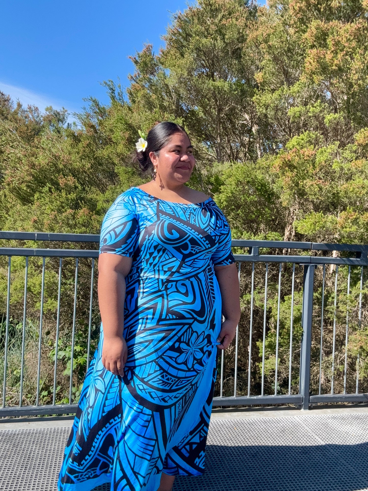 Blue and Black Tia Dress