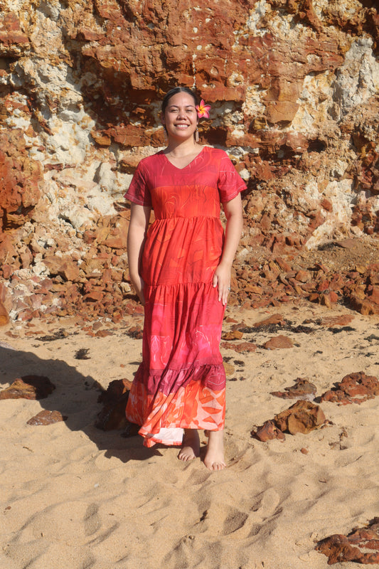 Fiery Flare Lupe Dress
