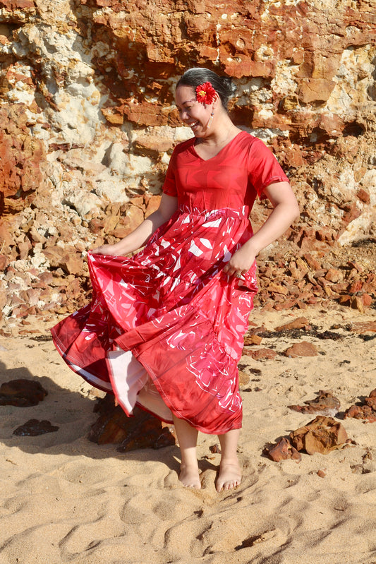 Ruby Radiance Lupe dress